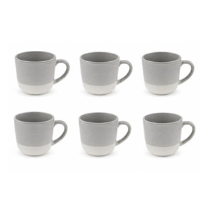 Lot de 6 tasses, TERRE DE SIENNE