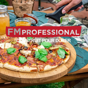 FM Professional Roulette à pizza avec plaque perforée aluminium
