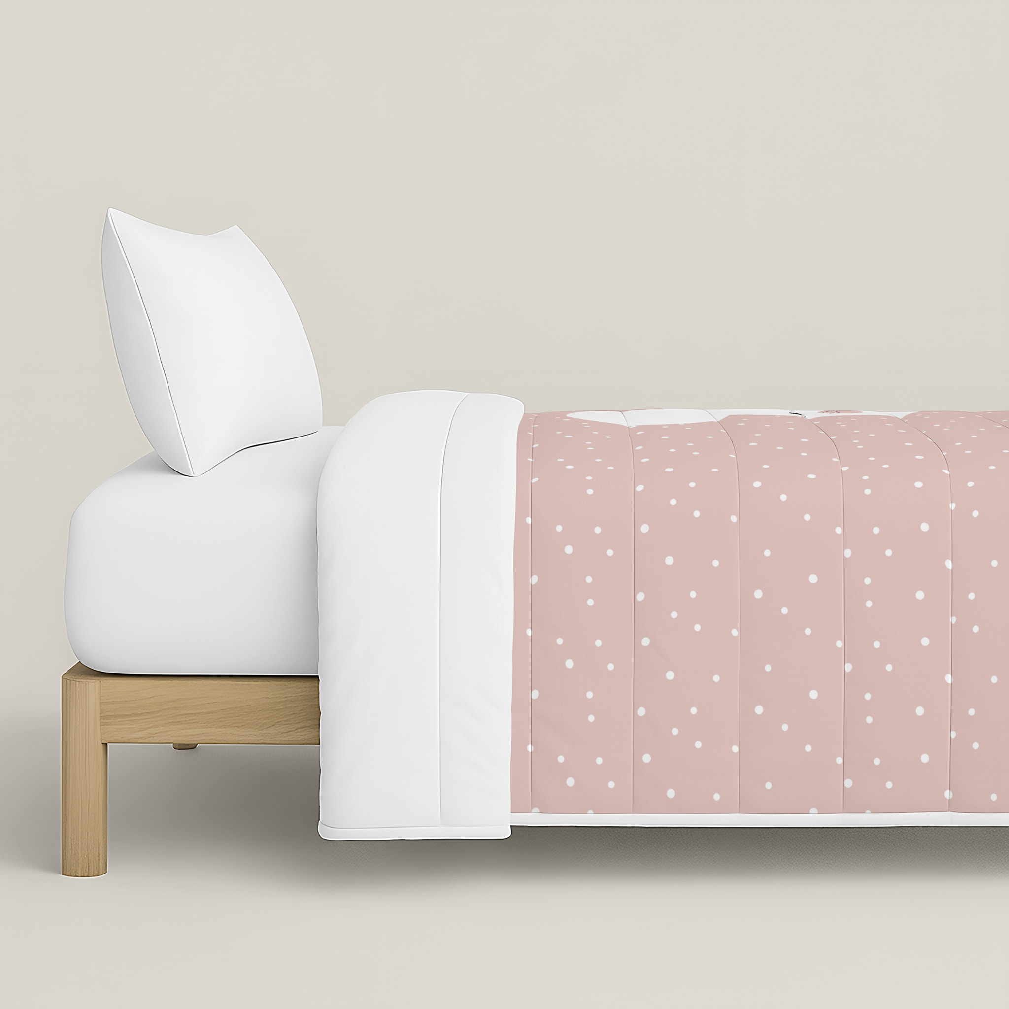 Edredón Nórdico Estampado - Infantil - 100% Algodón - 200 gr/m² con Tacto Pluma - Susanita Rosa