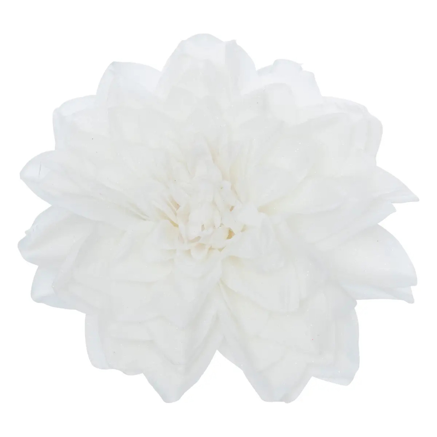 Sujet fleur neige 20cm PS blanc
