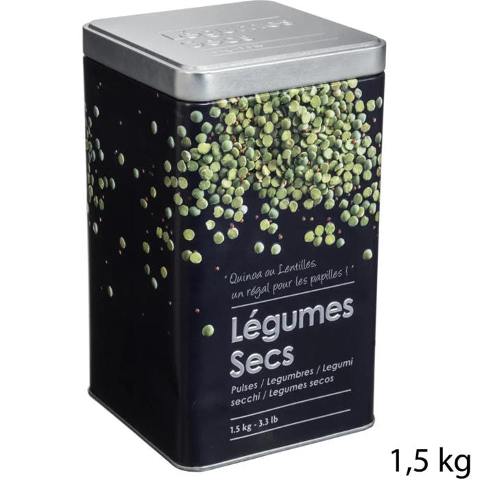 Boîte à légumes 1,5kg "Black Edition" noir métal