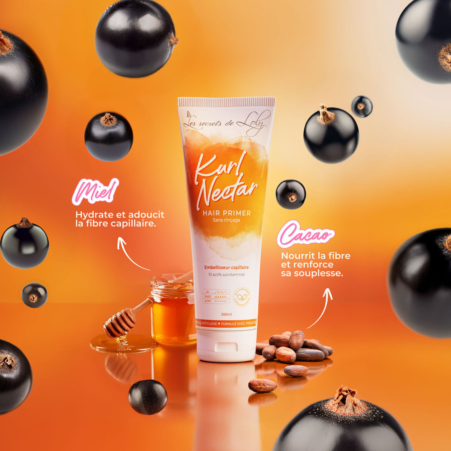 Kurl Nectar - Crème Sans Rinçage Réparatrice et Hydratante 250ml