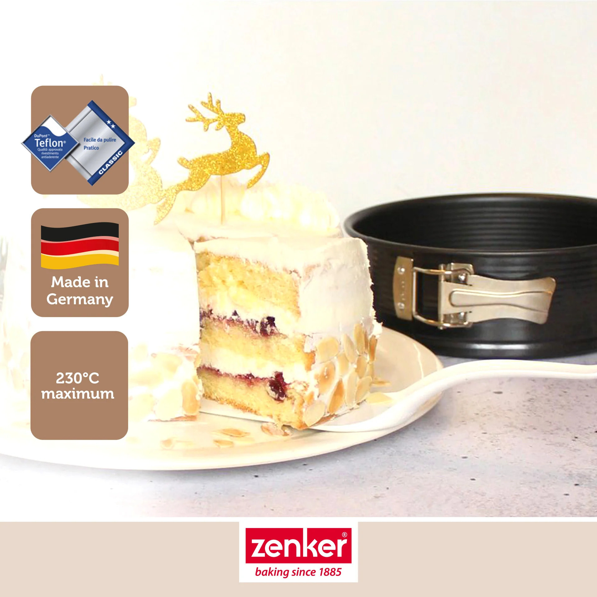 Moule à manqué à charnière 20 cm Zenker Black Metallic