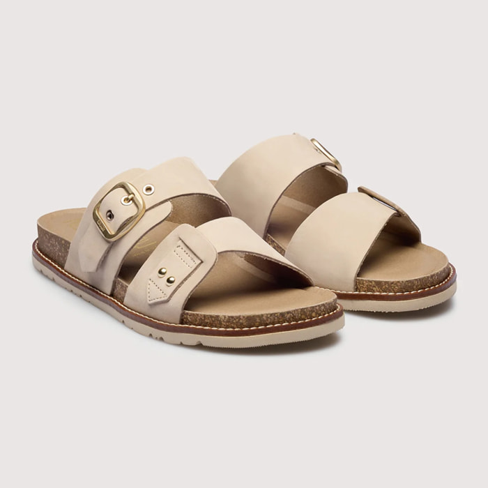 Sandalia Bio Piel Hielo - Evianna