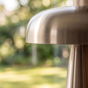 Lampe à poser en métal brossé - Livia