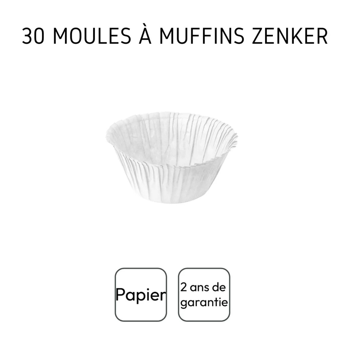 Lot de 30 moules à muffins en papier 5 cm Zenker Smart Pastry