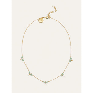 Collar Libélula Baño Oro