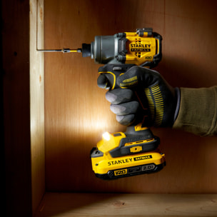 Visseuse à impact 203 Nm Brushless 18V, 2 batteries 2Ah, STANLEY FATMAX V20