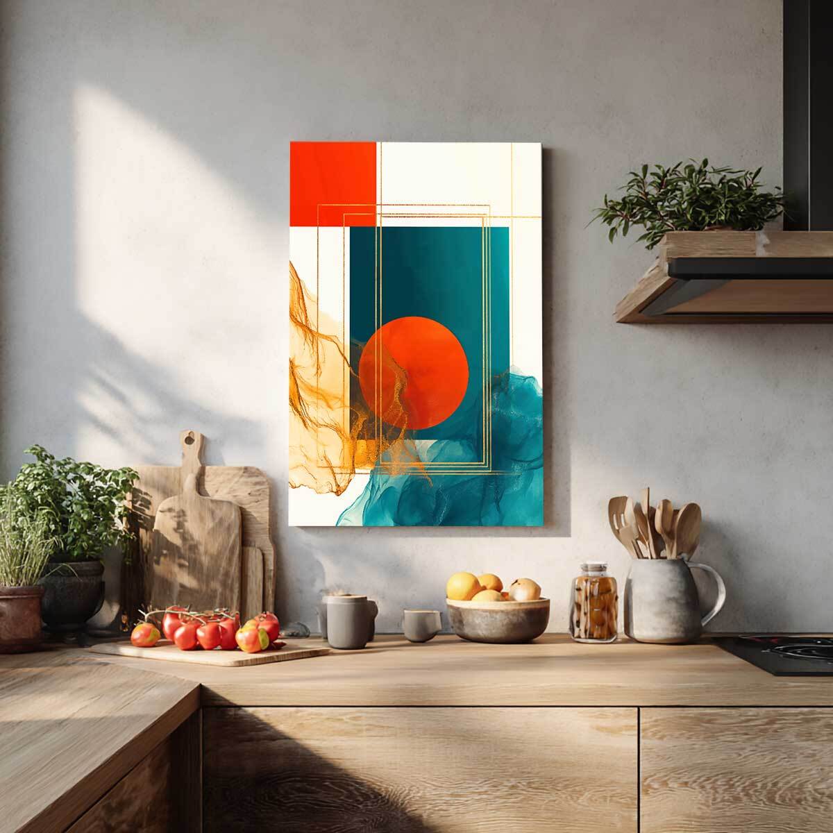 Tableau art geometrique 70s Chromatic Seventies VII Tableau alu Dibond