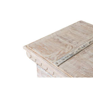 Coffre en bois de manguier 87 cm style vintage industriel