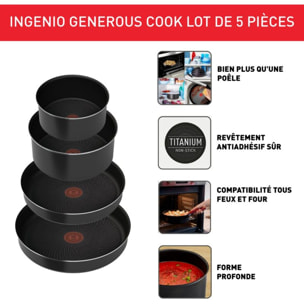 Batterie de cuisine TEFAL Ingenio Generous Cook 5pcs