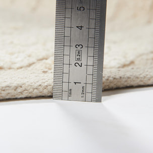 Tapis salon et chambre fait main en coton motif faux uni REFE