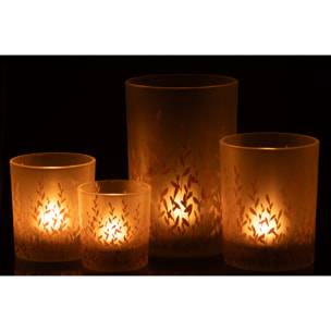 J-Line photophore Sally - verre - orange/transparent - large