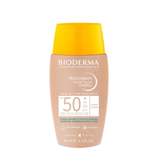 Photoderm Nude Touch - Soin Minéral Teinté Doré - Peaux Sensibles Mixtes/Grasses SPF50+ 40 ml