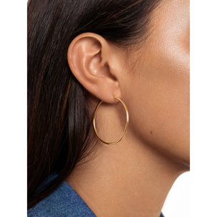 Pendientes Aro Maria L Acero Baño Oro