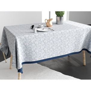 Nappe imprimée Coton Anti Tache Planta Bleu