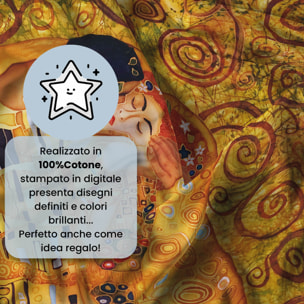 PARURE COPRIPIUMINO SOGNI D'AUTORE, Stampa Digitale, 100% Cotone, Made in Italy - 02