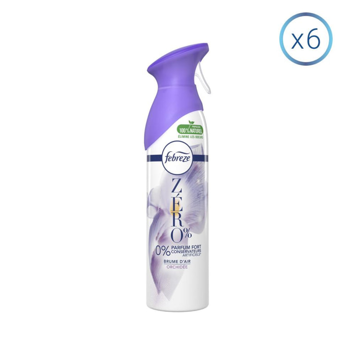 6 Sprays Desodorisant Zero% Orchidee 300ml, Febreze