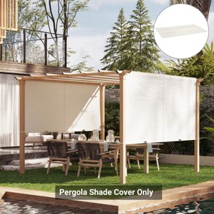 Toile de rechange pour pergola 3 x 3 m polyester haute densité 180 g/m² beige