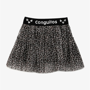 Falda Conguitos Leopardo Tul Niña