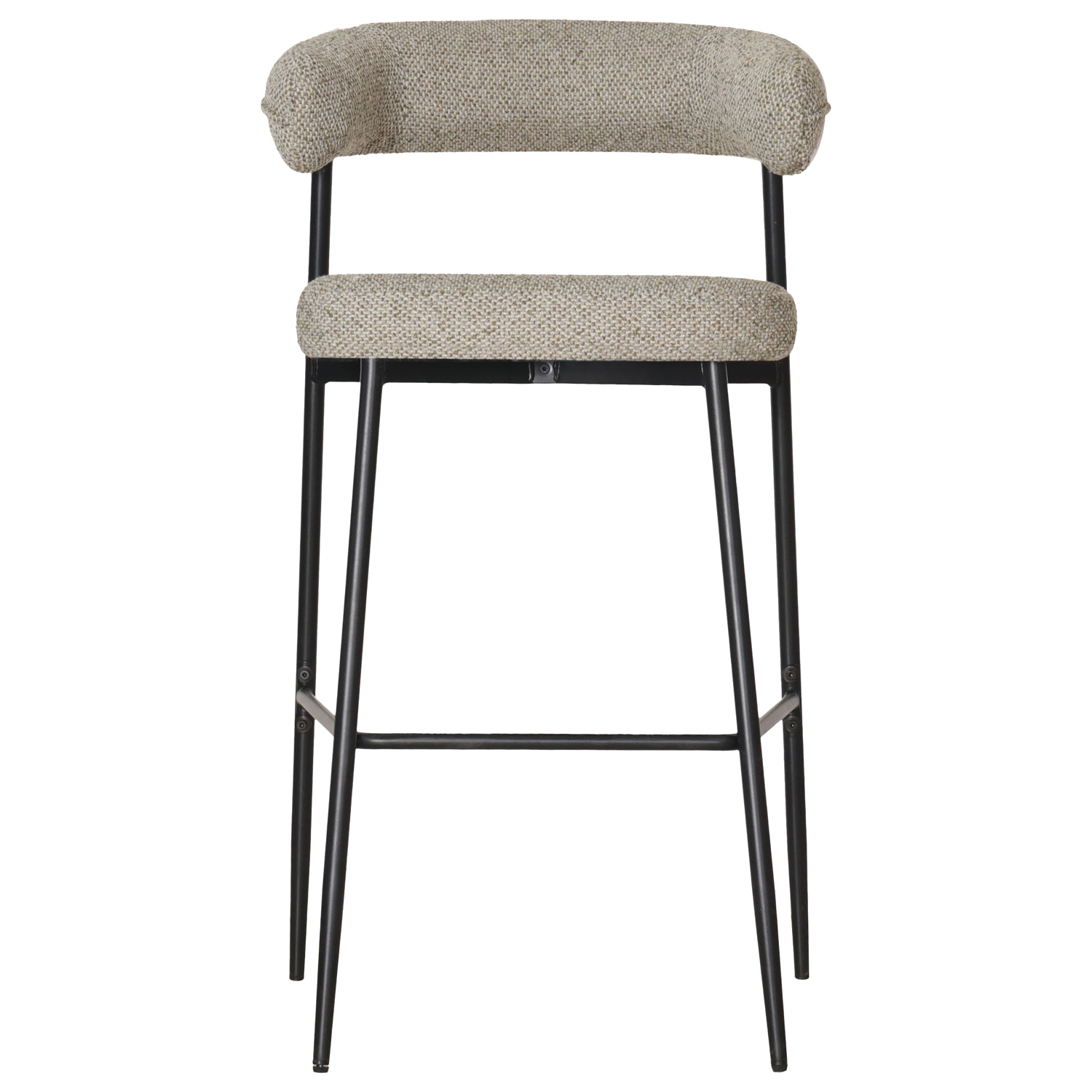 Lot de 2 tabourets de bar en tissu vert chiné THEA