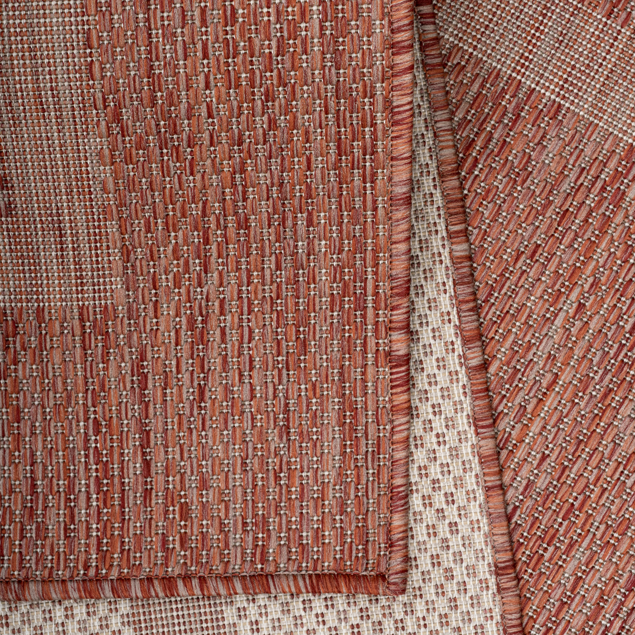 FARO - Tapis intérieur extérieur à motif Rouge