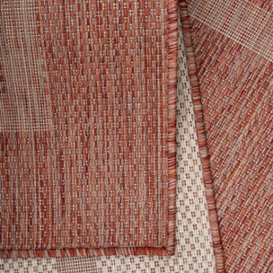 FARO - Tapis intérieur extérieur à motif Rouge