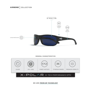 Gafas de Sol Uller Airborne Black / Blue para hombre y para mujer