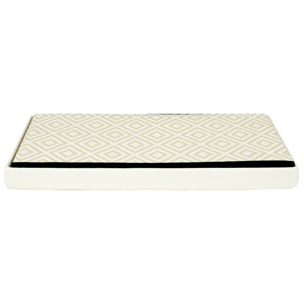 Coffre Banc Pliable Tresse Blanc
