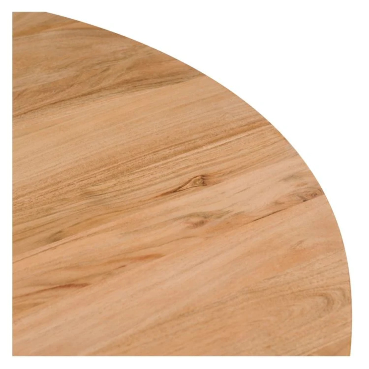 Table ronde 6 personnes en bois d'acacia et métal 140 cm - Moorea