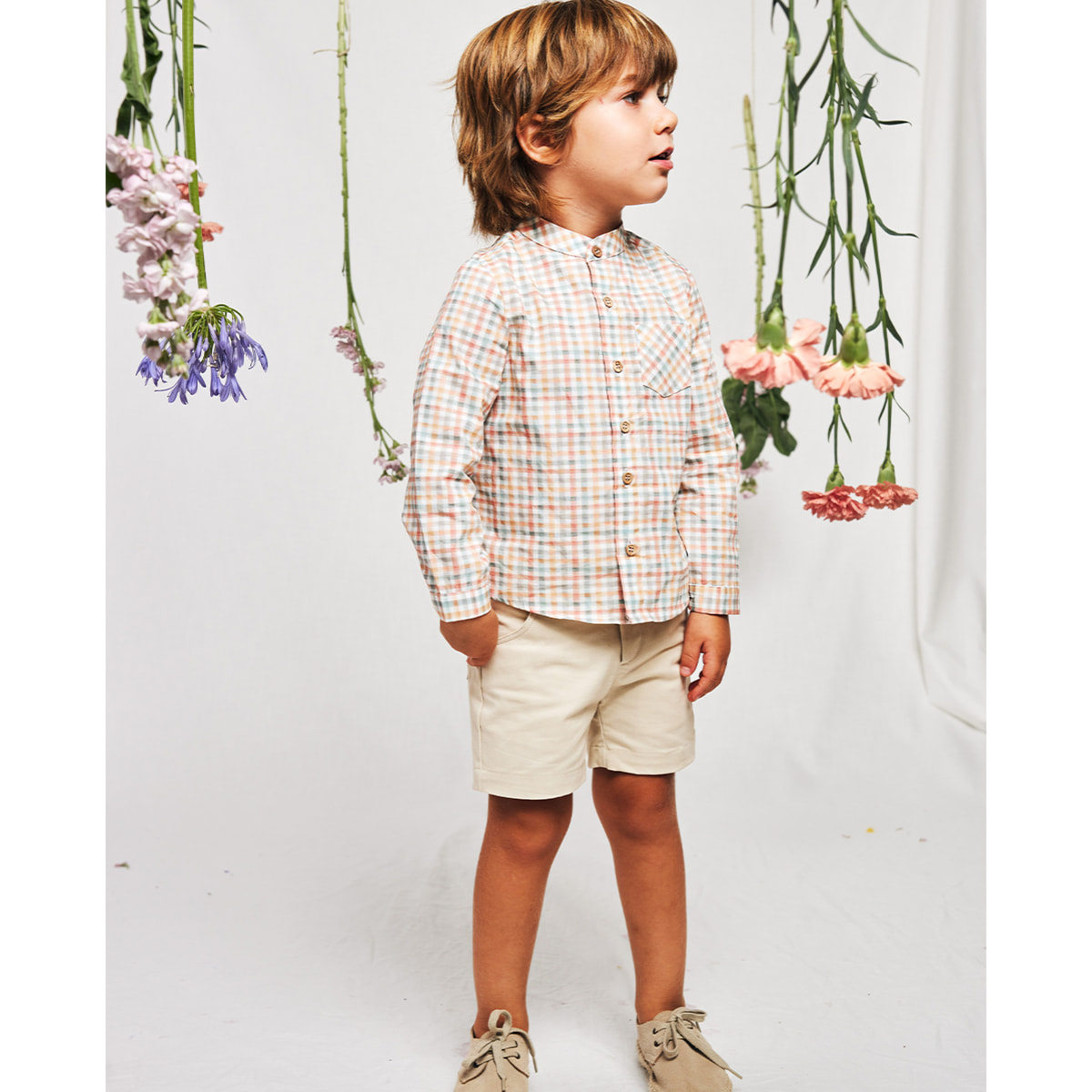 CAMISA CUADROS COLORES CON BOLSILLO