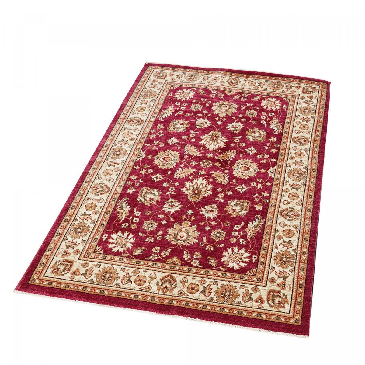 Tapis Same rouge et beige aux motifs floraux d'inspiration Orientale