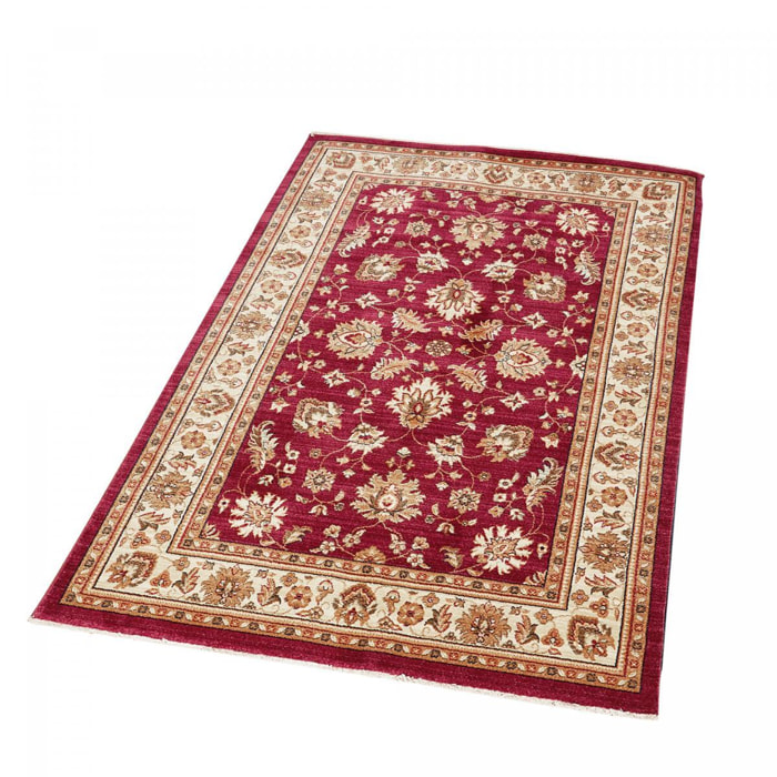 Tapis Same rouge et beige aux motifs floraux d'inspiration Orientale