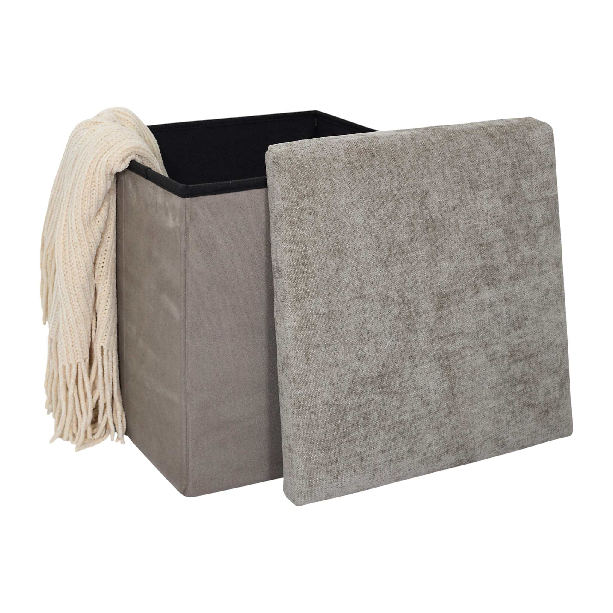 Coffre Pouf Pliable Emilia Marron