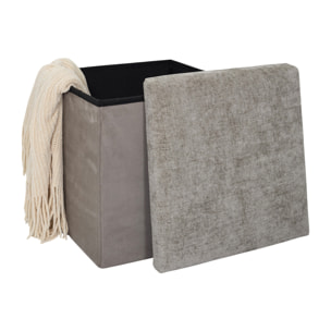 Coffre Pouf Pliable Emilia Marron