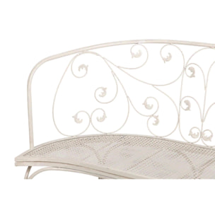 Banco Forja Blanca Antique 110x66x95 Cm