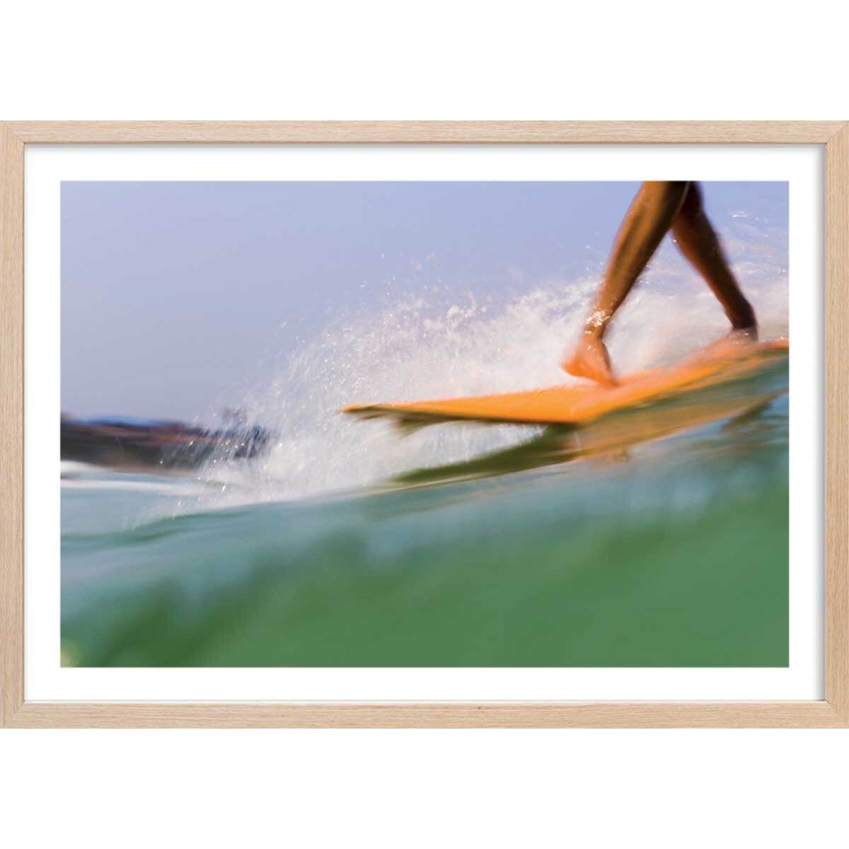 Affiche photo pas croisé hossegor beach Affiche sous cadre bois
