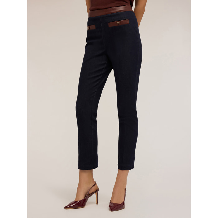 Motivi - Jeans skinny con inserti - Blu