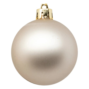 Boule de Noël plastique 60mm x9 nude