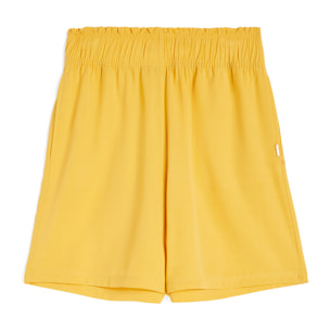 Pantaloncini da donna in lino viscosa con gamba ampia