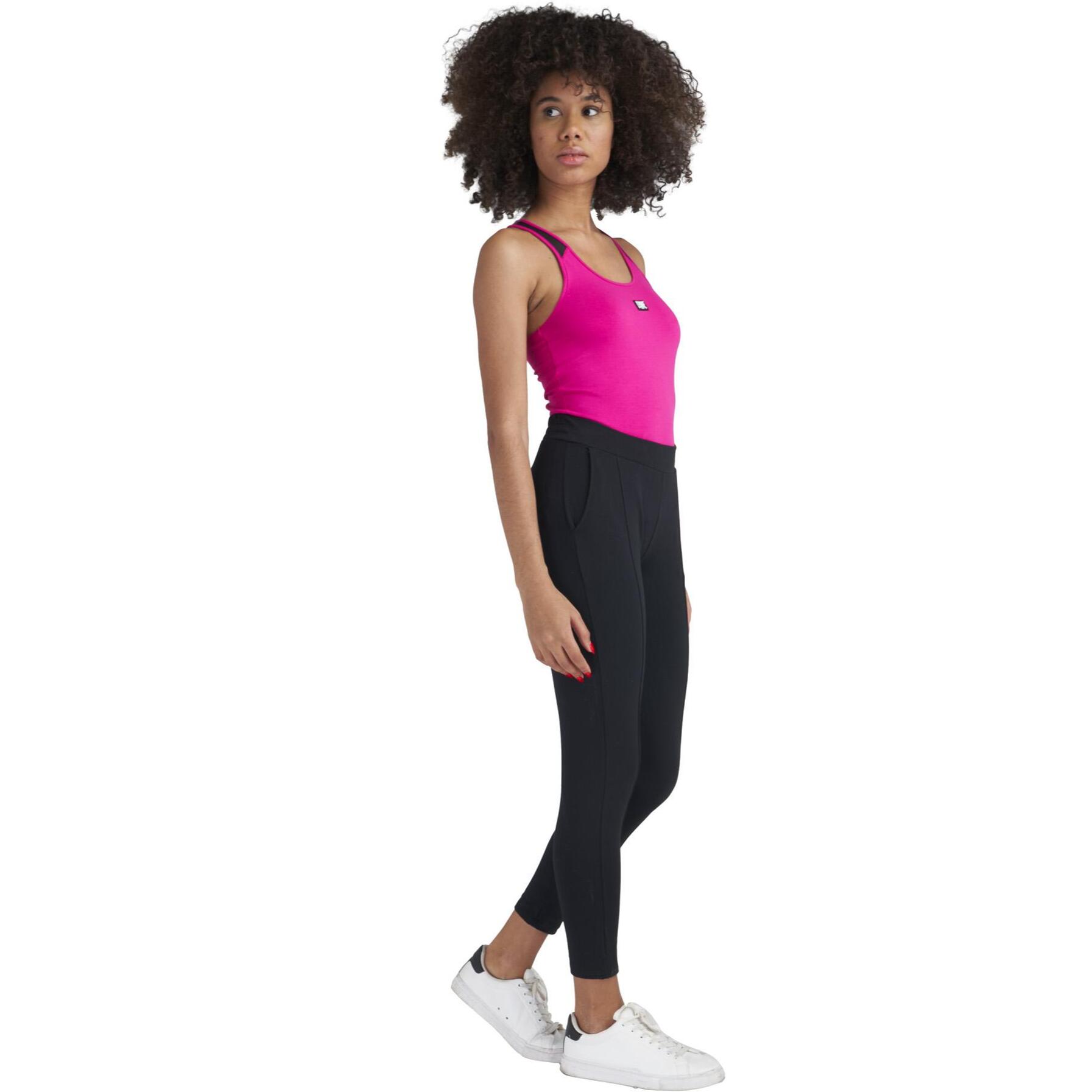 Pantalón recto de mujer con pinzas en polar Training