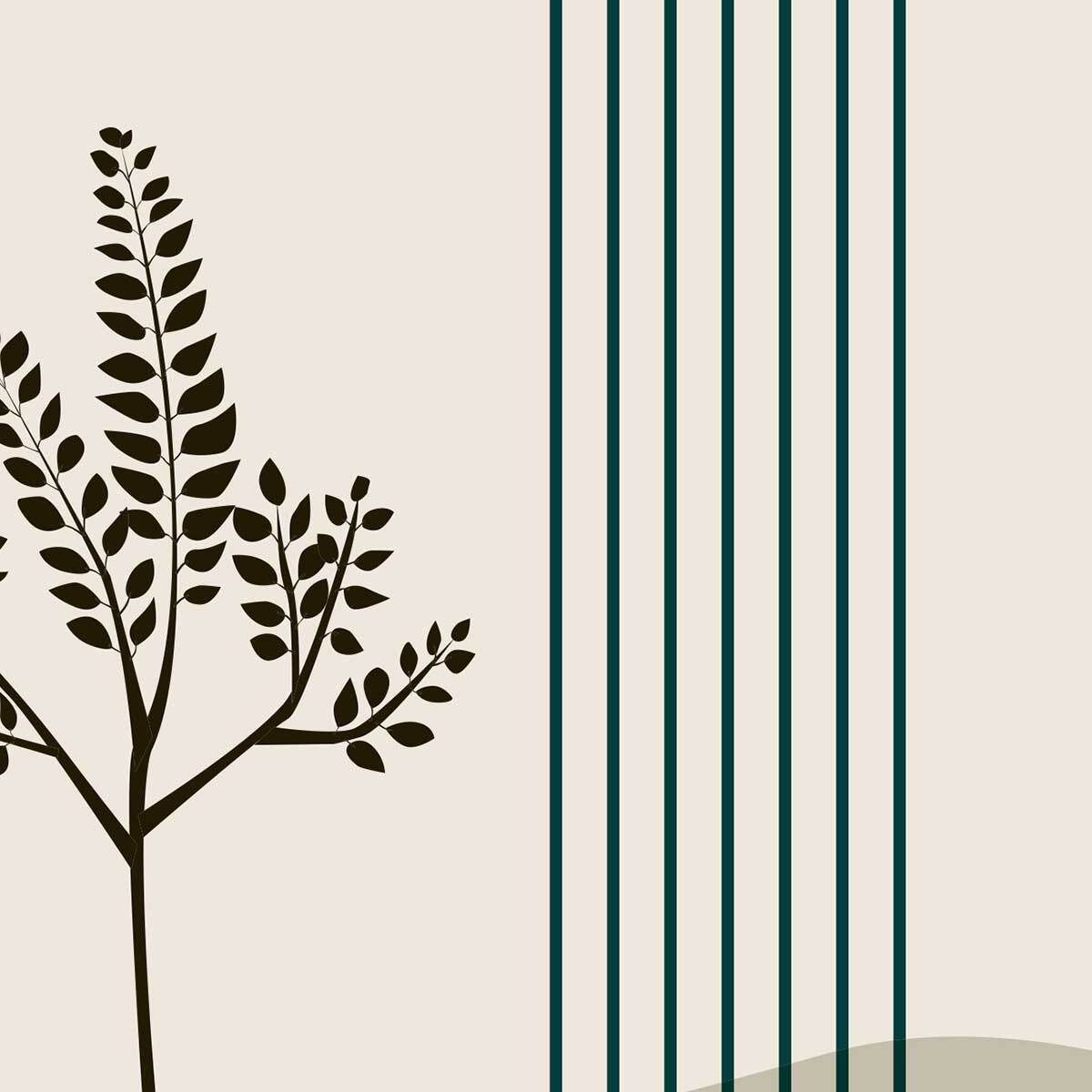 Affiche encadrée arche moderne paysage Affiche + cadre en métal - Noir