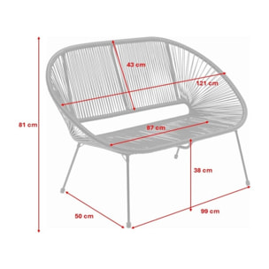 Banquette Acapulco Mono orange Kare Design