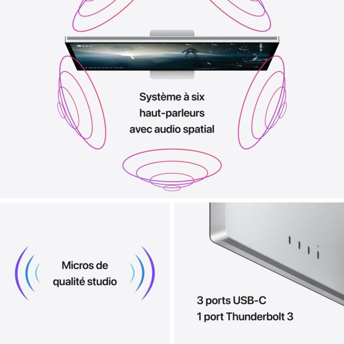 Ecran PC 5K APPLE Studio Display 27 5K Verre Nano VESA