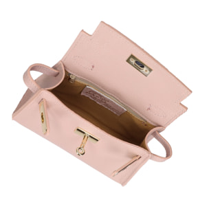 Borsa a mano da donna Made in Italy - Modello Floralie Elite - 100% pelle - 21.0 x 14.0 x 7.0 cm