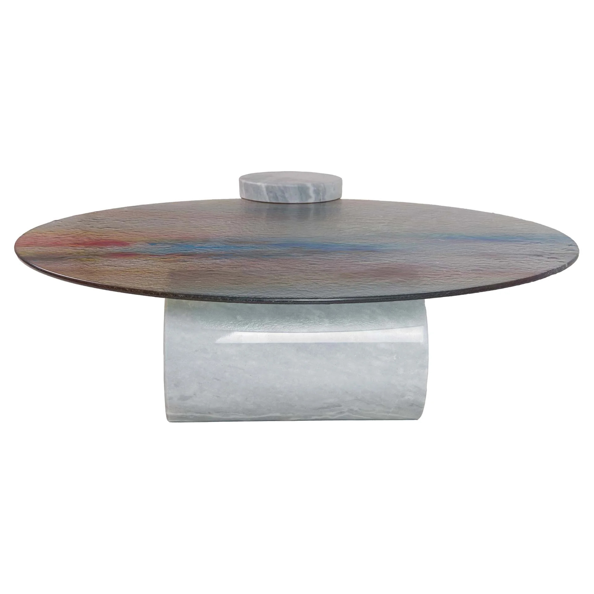 Mesita Centro Marmol Inoxidable Tucson 100x100x47 Cm