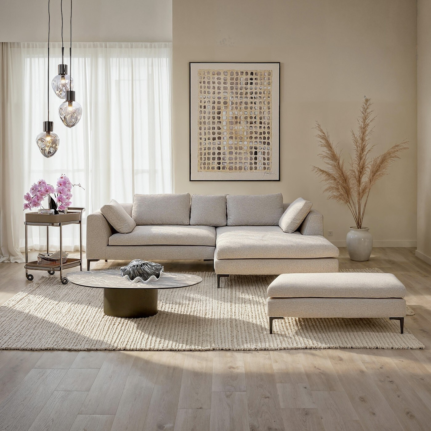 Pouf Gianni crème Kare Design