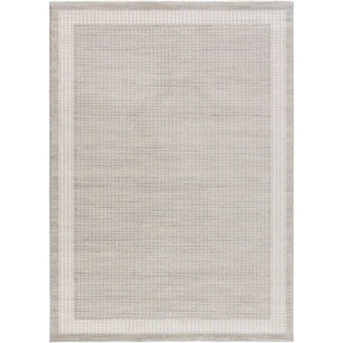 HL-BORDER Alfombra con texturas neutras de pelo corto en color crema, varias medidas disponibles