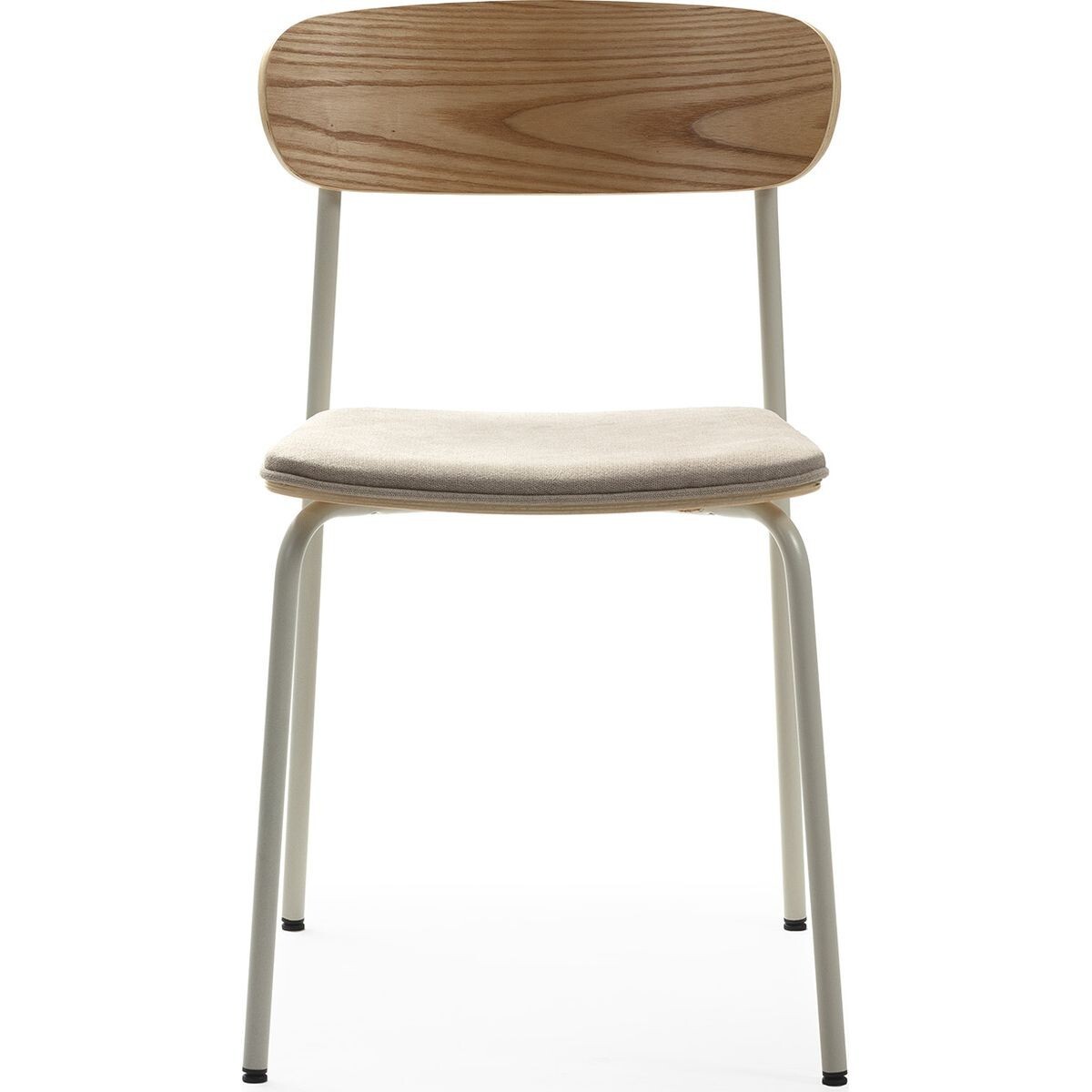 Lot de 2 chaises en tissu et effet bois - SVALA