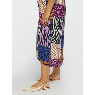 Fiorella Rubino - Vestito chemisier animalier - Viola